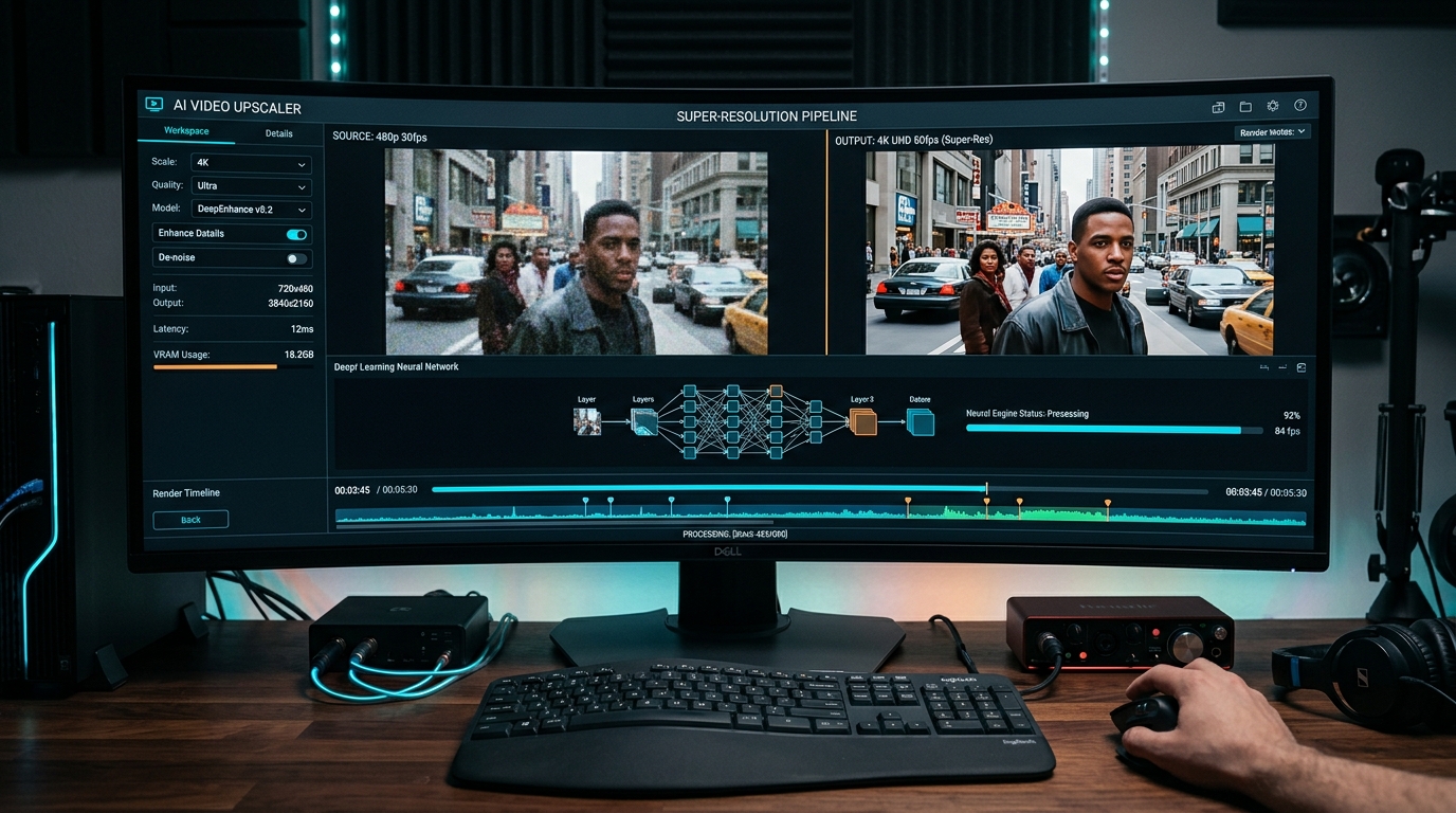 Best free AI video upscaler tools in 2026